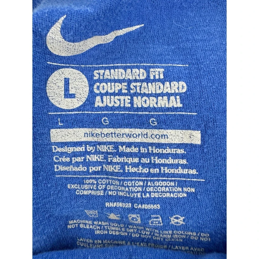 Nike Texas Rangers‎ World Series Shirt Long Sleeve Mens Large Blue MLB Graphic